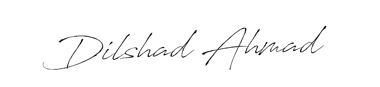 The best way (Antro_Vectra) to make a short signature is to pick only two or three words in your name. The name Dilshad Ahmad include a total of six letters. For converting this name. Dilshad Ahmad signature style 6 images and pictures png