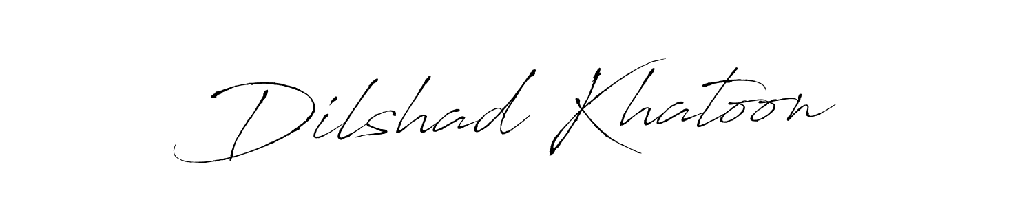 Create a beautiful signature design for name Dilshad Khatoon. With this signature (Antro_Vectra) fonts, you can make a handwritten signature for free. Dilshad Khatoon signature style 6 images and pictures png