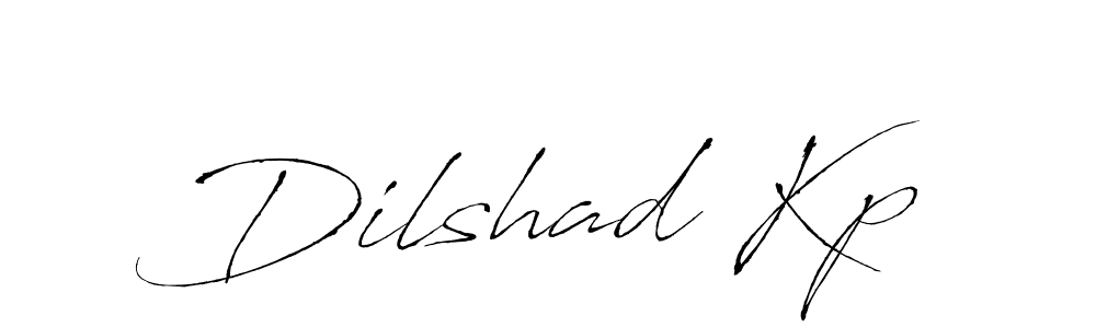 Make a beautiful signature design for name Dilshad Kp. With this signature (Antro_Vectra) style, you can create a handwritten signature for free. Dilshad Kp signature style 6 images and pictures png