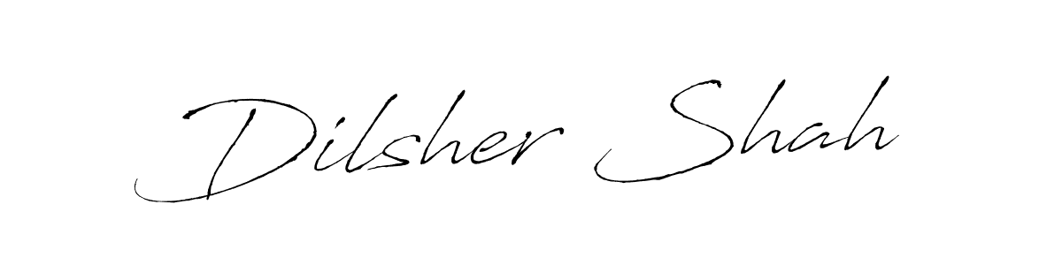 The best way (Antro_Vectra) to make a short signature is to pick only two or three words in your name. The name Dilsher Shah include a total of six letters. For converting this name. Dilsher Shah signature style 6 images and pictures png