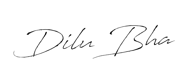 Antro_Vectra is a professional signature style that is perfect for those who want to add a touch of class to their signature. It is also a great choice for those who want to make their signature more unique. Get Dilu Bha name to fancy signature for free. Dilu Bha signature style 6 images and pictures png