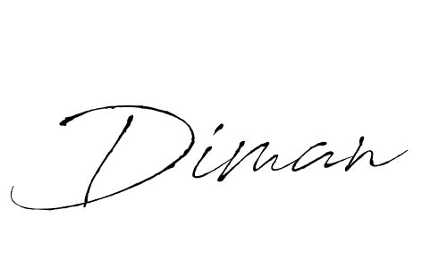 Use a signature maker to create a handwritten signature online. With this signature software, you can design (Antro_Vectra) your own signature for name Diman. Diman signature style 6 images and pictures png