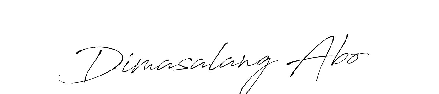 Make a beautiful signature design for name Dimasalang Abo. With this signature (Antro_Vectra) style, you can create a handwritten signature for free. Dimasalang Abo signature style 6 images and pictures png