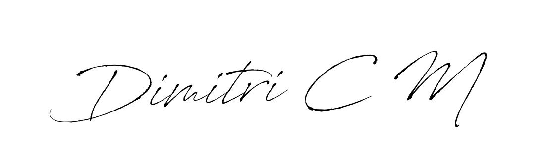 Dimitri C M stylish signature style. Best Handwritten Sign (Antro_Vectra) for my name. Handwritten Signature Collection Ideas for my name Dimitri C M. Dimitri C M signature style 6 images and pictures png