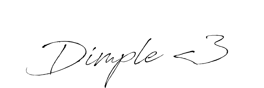 How to make Dimple <3 name signature. Use Antro_Vectra style for creating short signs online. This is the latest handwritten sign. Dimple <3 signature style 6 images and pictures png