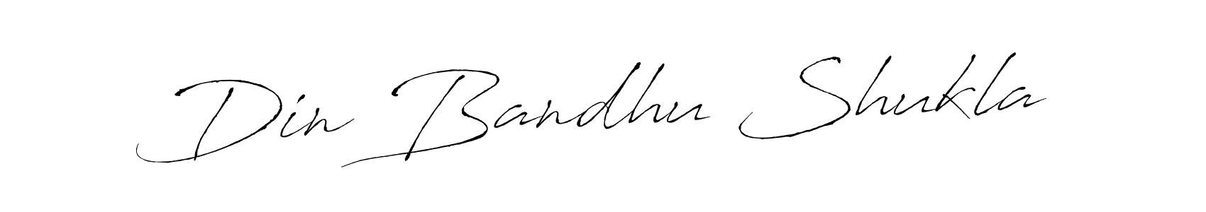 Make a beautiful signature design for name Din Bandhu Shukla. With this signature (Antro_Vectra) style, you can create a handwritten signature for free. Din Bandhu Shukla signature style 6 images and pictures png