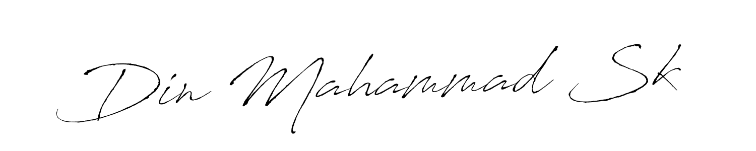 Use a signature maker to create a handwritten signature online. With this signature software, you can design (Antro_Vectra) your own signature for name Din Mahammad Sk. Din Mahammad Sk signature style 6 images and pictures png