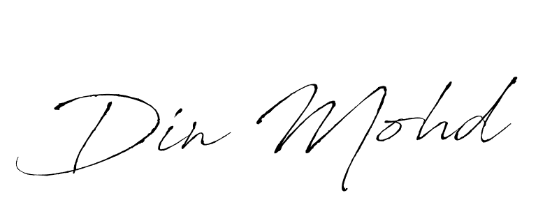 How to make Din Mohd signature? Antro_Vectra is a professional autograph style. Create handwritten signature for Din Mohd name. Din Mohd signature style 6 images and pictures png