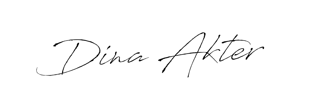 How to make Dina Akter signature? Antro_Vectra is a professional autograph style. Create handwritten signature for Dina Akter name. Dina Akter signature style 6 images and pictures png