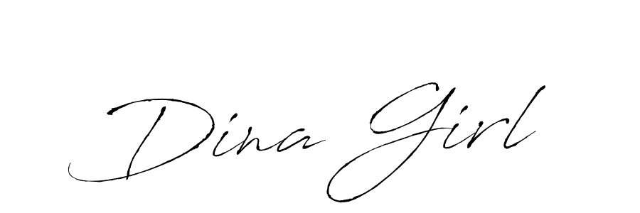 Dina Girl stylish signature style. Best Handwritten Sign (Antro_Vectra) for my name. Handwritten Signature Collection Ideas for my name Dina Girl. Dina Girl signature style 6 images and pictures png