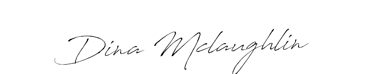 Dina Mclaughlin stylish signature style. Best Handwritten Sign (Antro_Vectra) for my name. Handwritten Signature Collection Ideas for my name Dina Mclaughlin. Dina Mclaughlin signature style 6 images and pictures png