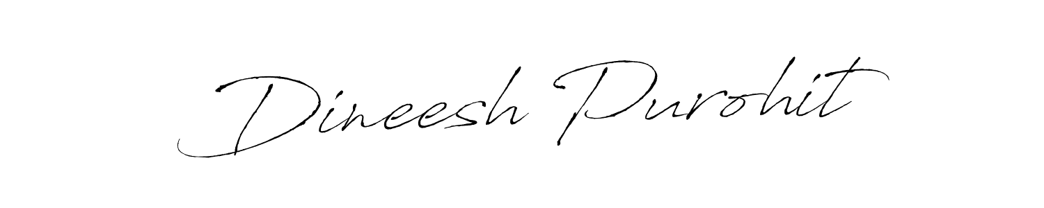 Make a beautiful signature design for name Dineesh Purohit. With this signature (Antro_Vectra) style, you can create a handwritten signature for free. Dineesh Purohit signature style 6 images and pictures png
