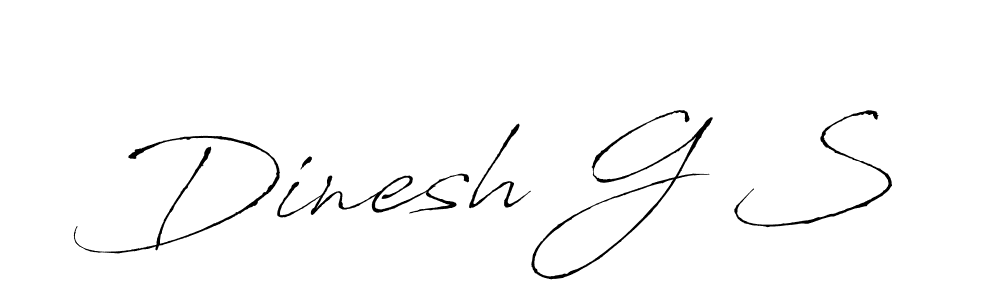 How to make Dinesh G S signature? Antro_Vectra is a professional autograph style. Create handwritten signature for Dinesh G S name. Dinesh G S signature style 6 images and pictures png