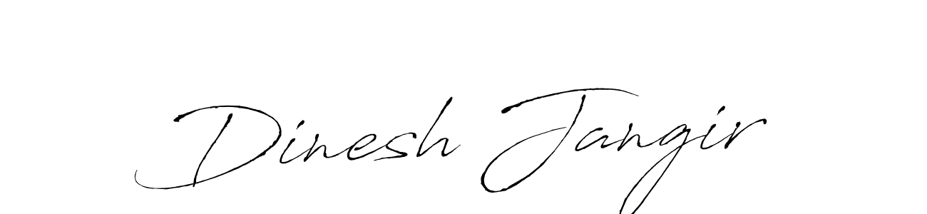 Design your own signature with our free online signature maker. With this signature software, you can create a handwritten (Antro_Vectra) signature for name Dinesh Jangir. Dinesh Jangir signature style 6 images and pictures png