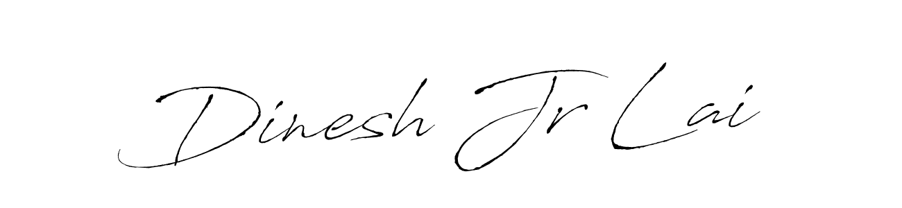 How to make Dinesh Jr Lai name signature. Use Antro_Vectra style for creating short signs online. This is the latest handwritten sign. Dinesh Jr Lai signature style 6 images and pictures png