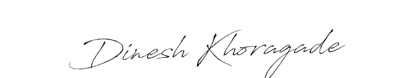 Design your own signature with our free online signature maker. With this signature software, you can create a handwritten (Antro_Vectra) signature for name Dinesh Khoragade. Dinesh Khoragade signature style 6 images and pictures png