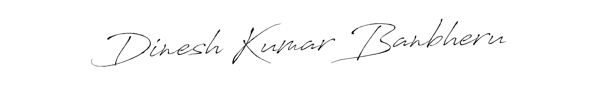 Antro_Vectra is a professional signature style that is perfect for those who want to add a touch of class to their signature. It is also a great choice for those who want to make their signature more unique. Get Dinesh Kumar Banbheru name to fancy signature for free. Dinesh Kumar Banbheru signature style 6 images and pictures png