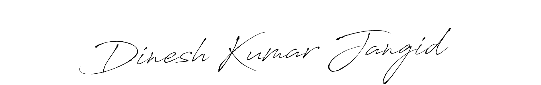 How to make Dinesh Kumar Jangid name signature. Use Antro_Vectra style for creating short signs online. This is the latest handwritten sign. Dinesh Kumar Jangid signature style 6 images and pictures png