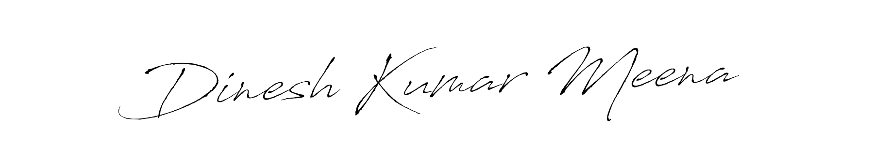 How to make Dinesh Kumar Meena name signature. Use Antro_Vectra style for creating short signs online. This is the latest handwritten sign. Dinesh Kumar Meena signature style 6 images and pictures png