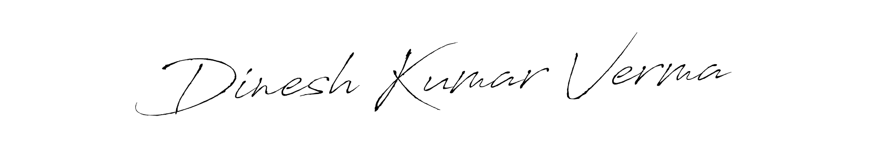 How to make Dinesh Kumar Verma name signature. Use Antro_Vectra style for creating short signs online. This is the latest handwritten sign. Dinesh Kumar Verma signature style 6 images and pictures png