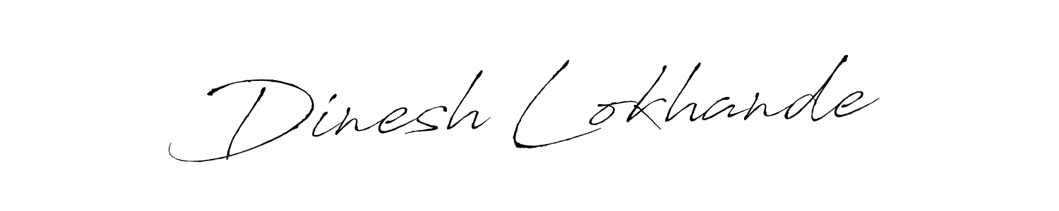Create a beautiful signature design for name Dinesh Lokhande. With this signature (Antro_Vectra) fonts, you can make a handwritten signature for free. Dinesh Lokhande signature style 6 images and pictures png