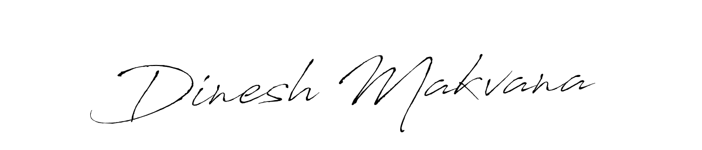 How to make Dinesh Makvana name signature. Use Antro_Vectra style for creating short signs online. This is the latest handwritten sign. Dinesh Makvana signature style 6 images and pictures png