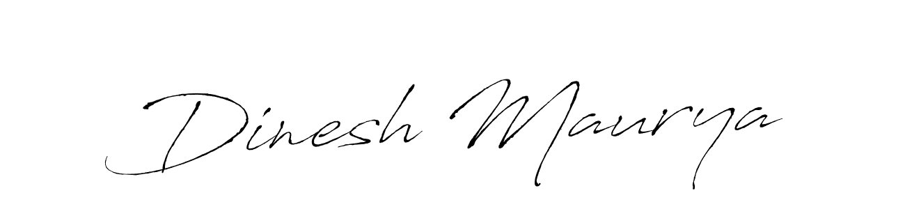How to make Dinesh Maurya name signature. Use Antro_Vectra style for creating short signs online. This is the latest handwritten sign. Dinesh Maurya signature style 6 images and pictures png