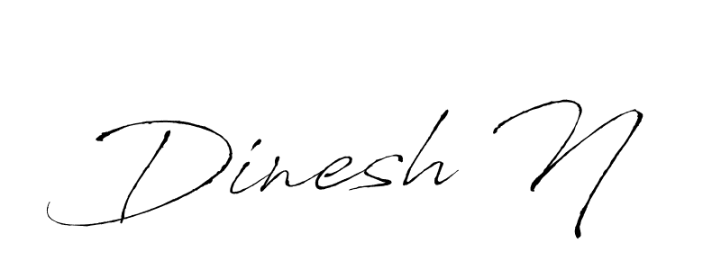 Make a beautiful signature design for name Dinesh N. With this signature (Antro_Vectra) style, you can create a handwritten signature for free. Dinesh N signature style 6 images and pictures png