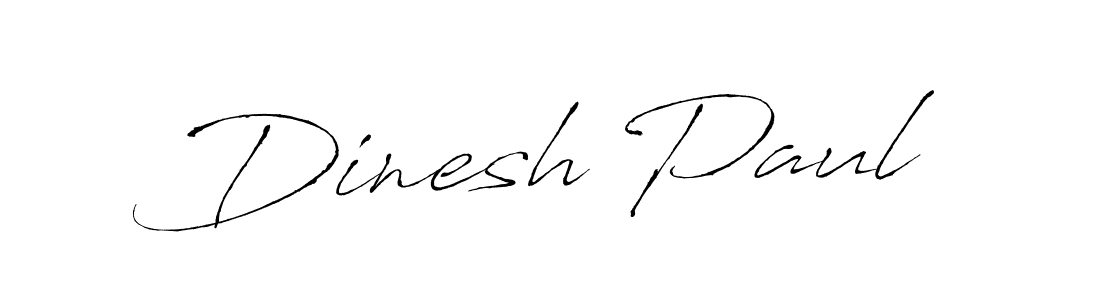 How to make Dinesh Paul name signature. Use Antro_Vectra style for creating short signs online. This is the latest handwritten sign. Dinesh Paul signature style 6 images and pictures png