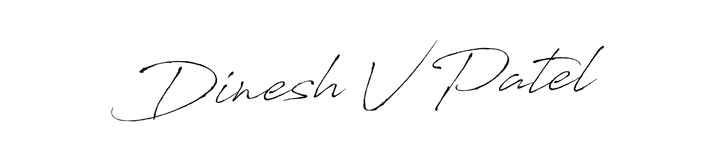 Use a signature maker to create a handwritten signature online. With this signature software, you can design (Antro_Vectra) your own signature for name Dinesh V Patel. Dinesh V Patel signature style 6 images and pictures png