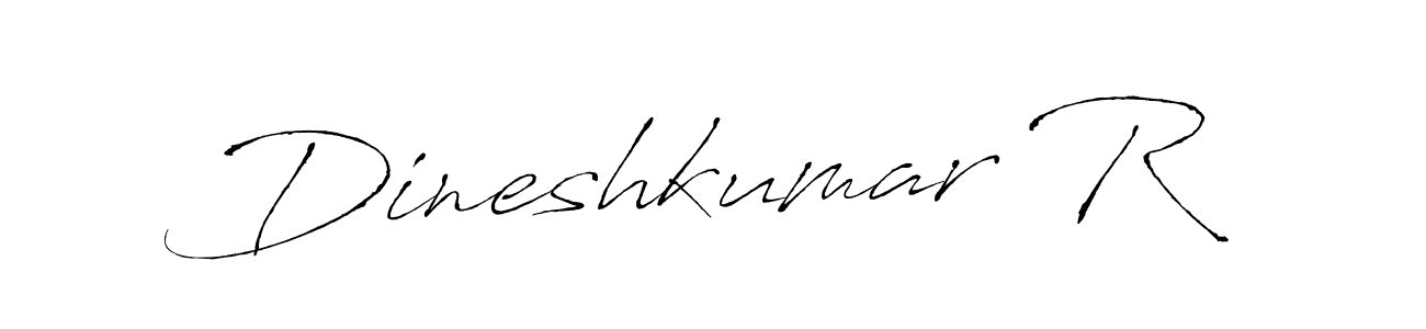 How to make Dineshkumar R name signature. Use Antro_Vectra style for creating short signs online. This is the latest handwritten sign. Dineshkumar R signature style 6 images and pictures png