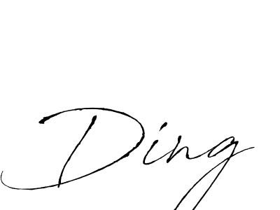 Make a beautiful signature design for name Ding. With this signature (Antro_Vectra) style, you can create a handwritten signature for free. Ding signature style 6 images and pictures png