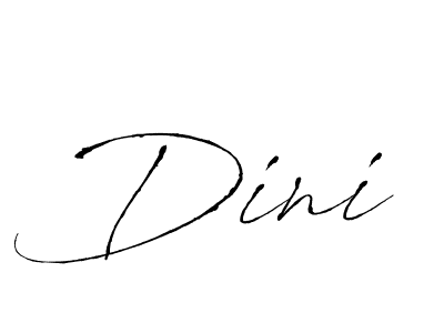 Use a signature maker to create a handwritten signature online. With this signature software, you can design (Antro_Vectra) your own signature for name Dini. Dini signature style 6 images and pictures png