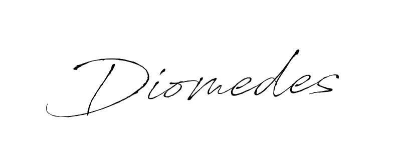 Make a beautiful signature design for name Diomedes. With this signature (Antro_Vectra) style, you can create a handwritten signature for free. Diomedes signature style 6 images and pictures png