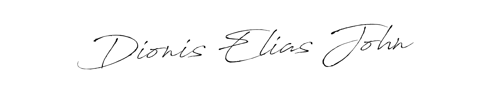 Create a beautiful signature design for name Dionis Elias John. With this signature (Antro_Vectra) fonts, you can make a handwritten signature for free. Dionis Elias John signature style 6 images and pictures png