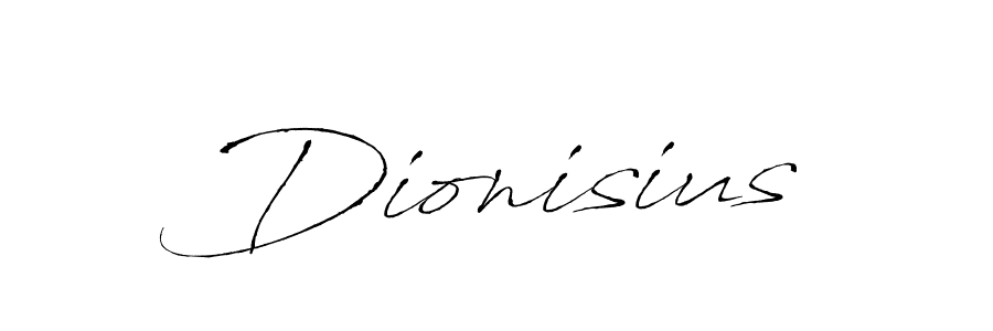 Antro_Vectra is a professional signature style that is perfect for those who want to add a touch of class to their signature. It is also a great choice for those who want to make their signature more unique. Get Dionisius name to fancy signature for free. Dionisius signature style 6 images and pictures png
