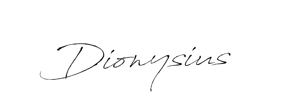 How to make Dionysius signature? Antro_Vectra is a professional autograph style. Create handwritten signature for Dionysius name. Dionysius signature style 6 images and pictures png