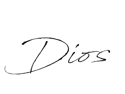 Make a beautiful signature design for name Dios. With this signature (Antro_Vectra) style, you can create a handwritten signature for free. Dios signature style 6 images and pictures png