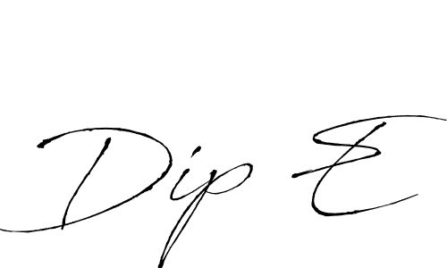 How to make Dip E name signature. Use Antro_Vectra style for creating short signs online. This is the latest handwritten sign. Dip E signature style 6 images and pictures png