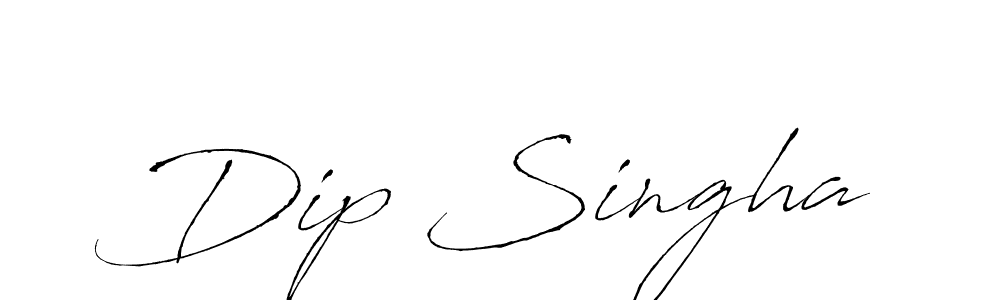 How to make Dip Singha signature? Antro_Vectra is a professional autograph style. Create handwritten signature for Dip Singha name. Dip Singha signature style 6 images and pictures png