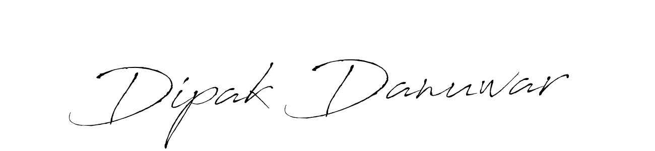 How to make Dipak Danuwar name signature. Use Antro_Vectra style for creating short signs online. This is the latest handwritten sign. Dipak Danuwar signature style 6 images and pictures png