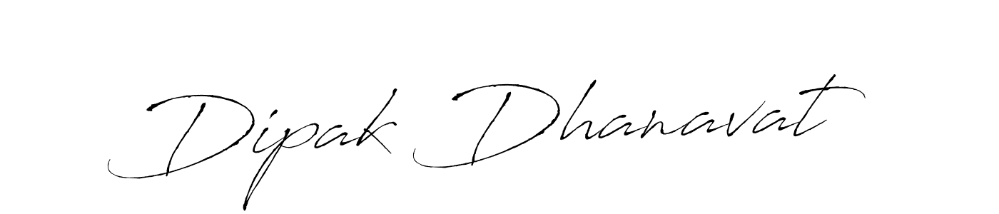 How to make Dipak Dhanavat name signature. Use Antro_Vectra style for creating short signs online. This is the latest handwritten sign. Dipak Dhanavat signature style 6 images and pictures png