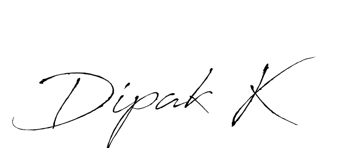 Dipak K stylish signature style. Best Handwritten Sign (Antro_Vectra) for my name. Handwritten Signature Collection Ideas for my name Dipak K. Dipak K signature style 6 images and pictures png