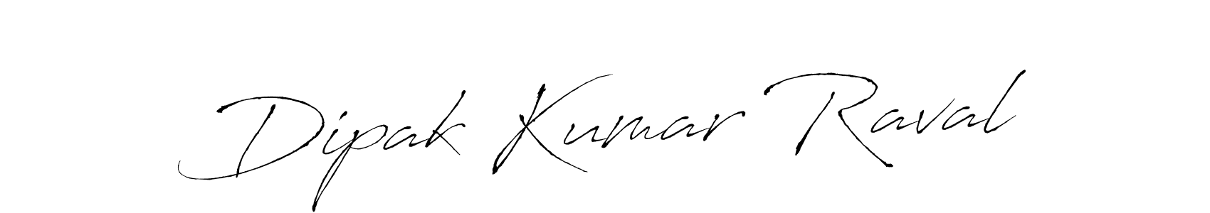 How to make Dipak Kumar Raval name signature. Use Antro_Vectra style for creating short signs online. This is the latest handwritten sign. Dipak Kumar Raval signature style 6 images and pictures png