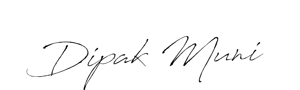 How to make Dipak Muni name signature. Use Antro_Vectra style for creating short signs online. This is the latest handwritten sign. Dipak Muni signature style 6 images and pictures png