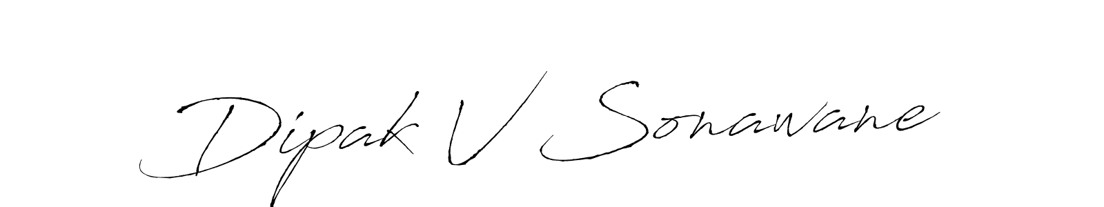 Create a beautiful signature design for name Dipak V Sonawane. With this signature (Antro_Vectra) fonts, you can make a handwritten signature for free. Dipak V Sonawane signature style 6 images and pictures png