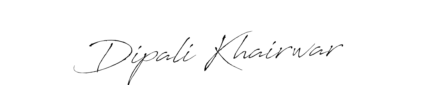 How to make Dipali Khairwar name signature. Use Antro_Vectra style for creating short signs online. This is the latest handwritten sign. Dipali Khairwar signature style 6 images and pictures png