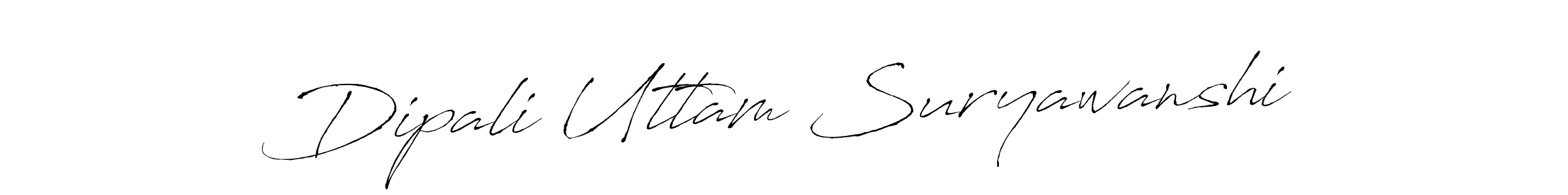 How to make Dipali Uttam Suryawanshi name signature. Use Antro_Vectra style for creating short signs online. This is the latest handwritten sign. Dipali Uttam Suryawanshi signature style 6 images and pictures png