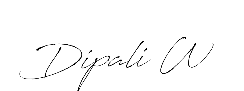 How to make Dipali W name signature. Use Antro_Vectra style for creating short signs online. This is the latest handwritten sign. Dipali W signature style 6 images and pictures png