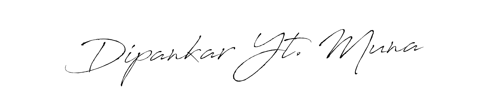 The best way (Antro_Vectra) to make a short signature is to pick only two or three words in your name. The name Dipankar Yt. Muna include a total of six letters. For converting this name. Dipankar Yt. Muna signature style 6 images and pictures png